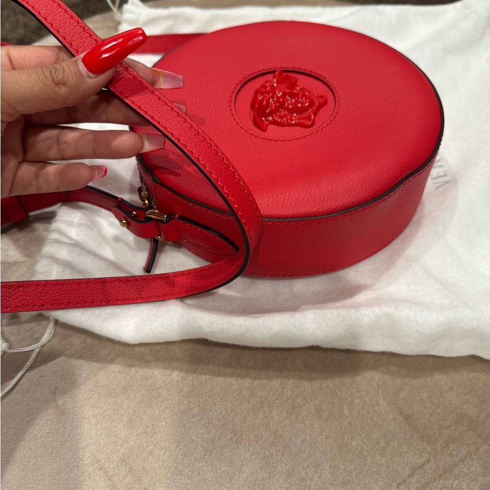 Versace Red Round Crossbody Bag - Picture 2 of 6